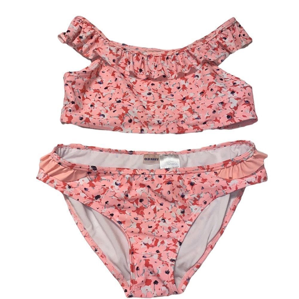 โจย Old Navy Girls Ruffle NeckโBikiniโSetโจ
